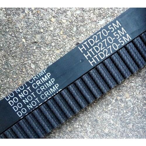 2 pieces HTD5M belt 270-5M-15 Teeth 54 Length 270mm Width 15mm 5M timing belt rubber closed-loop belt 270 HTD 5M S5M Belt Pulley
