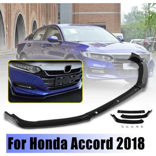3pcs 1Set Front Bumper Chin Lip Spoiler Wing Guard Protect Body Kit for Honda for Accord 18 Auto Exterior Part Spoiler for Honda