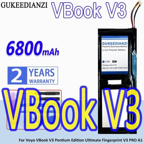 GUKEEDIANZI High Capacity Battery VBook V3 6800mAh For Voyo VBook V3 Pentium Edition Ultimate Fingerprint V3 PRO A1 Bateria