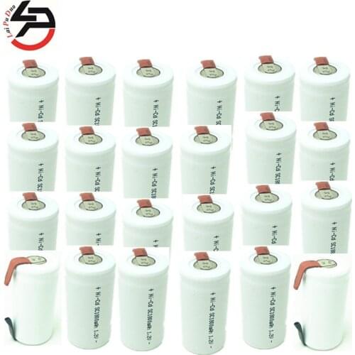 SC1800mAh Battery Cell Subc Batteria Rechargeable NI-CD 1.2V SC Accumulator 24 Pieces Included