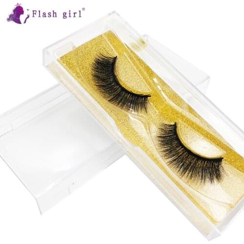 Flash Girl Private Label False Eyelashes Thick Natural Handmade Eye Lashes Soft Fake Eyelash Extension Makeup Tools Z-29