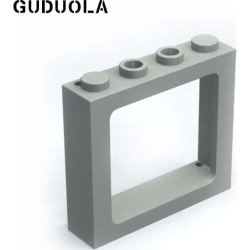 Guduola Train Window 1x4x3 (center studs hollow, outer studs solid) (6556) MOC Building Block Toys Parts Brick 10pcs/LOT