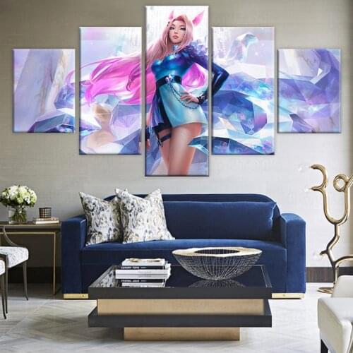 League of Legends Game Poster LOL KDA ALL OUT Ahri Wall Art Picture for Living Room Wall Decor Canvas Painting Home Decor Gifts