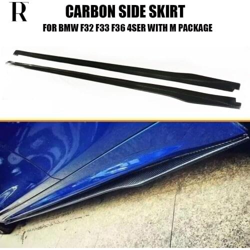 Carbon Fiber O Style Side Bumper Extension Skirt For F32 F33 F36 420 425 430 435 440 with m Package 2014 - 2018