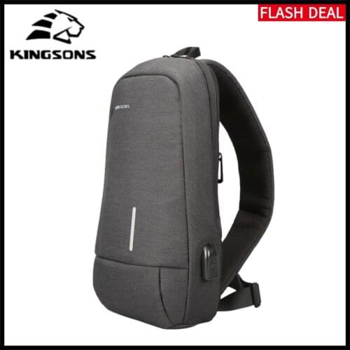 KINGSONS New Mens Messenger Shoulder Bag Chest Bag High-Quality Handbag Fashion Business Mens Luxury Designer Brand Mens Bags