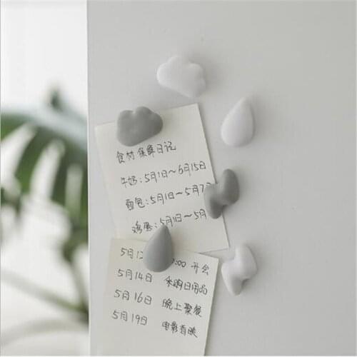 3Pcs Fridge Magnets Cloud Raindrop Lightning Creative Magnet For Refrigerator Message Sticker Magnes Na Lodowke Household Decora