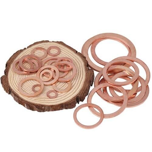 Copper gasket brass flat washers metal marine seal rings M5 M6 M8 M10 M12-M48