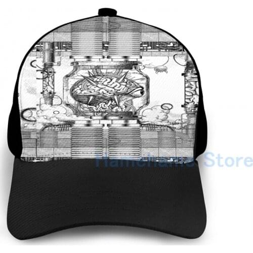 Fashion Vintage Metroid Mother Brain Engraving Basketball Cap men women Graphic print black Unisex adult hat