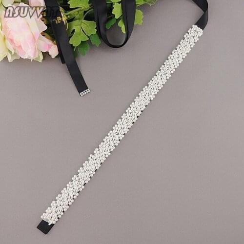 Fashion Wedding Belt In Bridal Blets Pearl Sash Beaded Bride Dresses Accessories Pearl Belt Women Belt For Party Girl