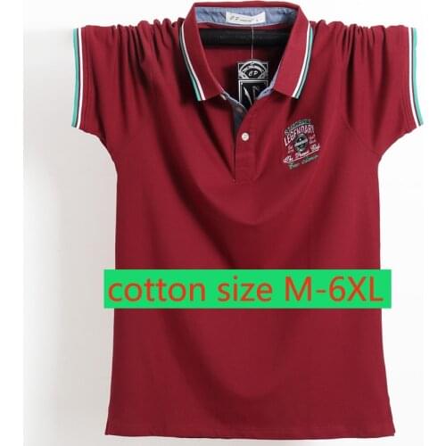 New Fashion Large Cotton Summer Men Short Sleeve Large Hand-painted Knitted Turn-down Collar T Shirt Plsu Size M-2XL3XL4XL5XL6XL