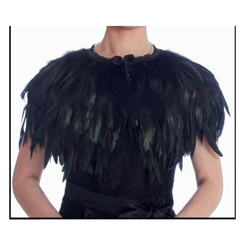 Womens Real Peacock Feather Fur Bridal Bridesmaid Wedding Cape Wrap Pashmina Scarf Shawl for Evening Fancy Dress Party