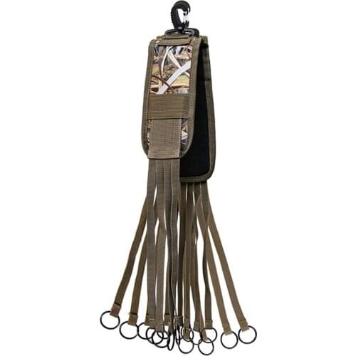 Outdoor Multifunctional Shoulder Strap Prey Storage Band With Metal Ring Camouflage Hanger Survival Tools for Hunting Camping