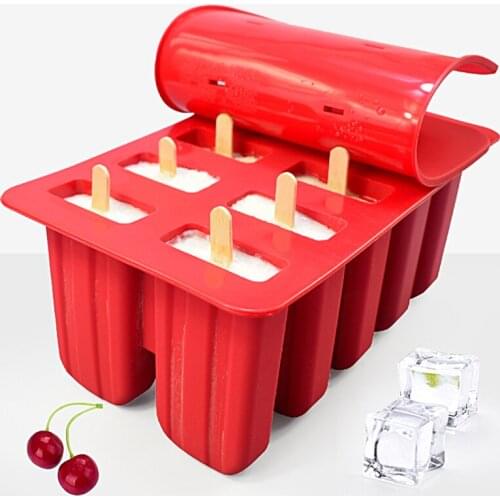 New Ice Cream Mould Popsicle Maker Ice Cube Tray Popsicle Mold DIY Child Dessert Freezer Fruit Juice Ice Pop With 12Sticks