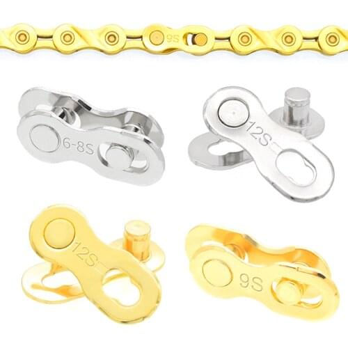 NEW Bicycle Chain Connector Lock Quick Link Road Bike Buckle Joint Magic Buckle Master Cycling Parts Gold 6/7/8/9/10/11/12 Speed