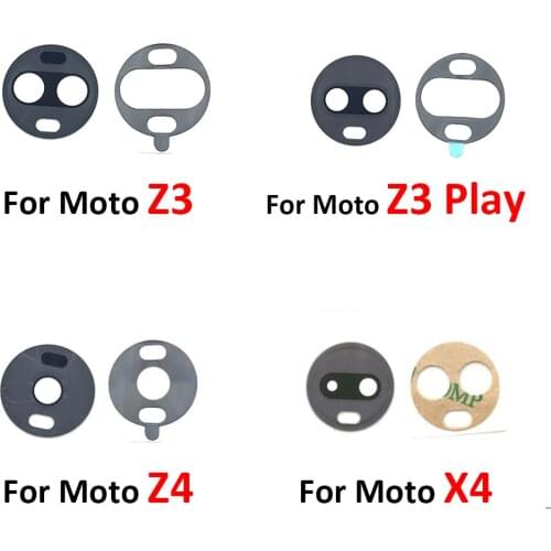 Back Glass Lens For Moto G6 E7 G9 Pus X4 Z4 Z3 Play G8 Power Lite One Fusion Hyper E 2020 Rear Camera Glass Lens Repair Parts
