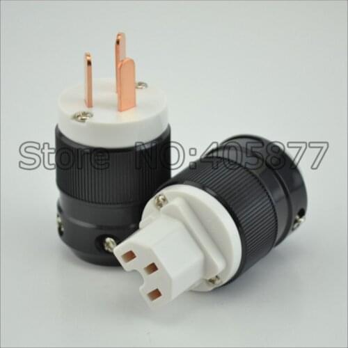 Pair 125V 15A Red copper AU Power cord plug Australian Power connector Chinese power plug for DIY power cable