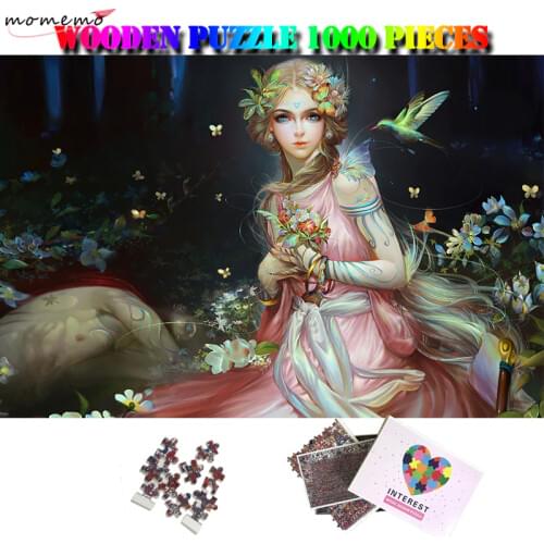 MOMEMO Fairy Goddess Wooden 1000 Pieces Customized Personality Puzzle High Definition Adults Puzzle 1000 Piece Jigsaw Puzzles