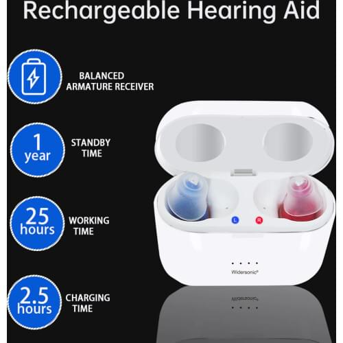 Rechargeable Audifonos Hearing Aid Portable Sound Amplifier Invisible Adjustable Tone hearing aid Exquisite hearing aid