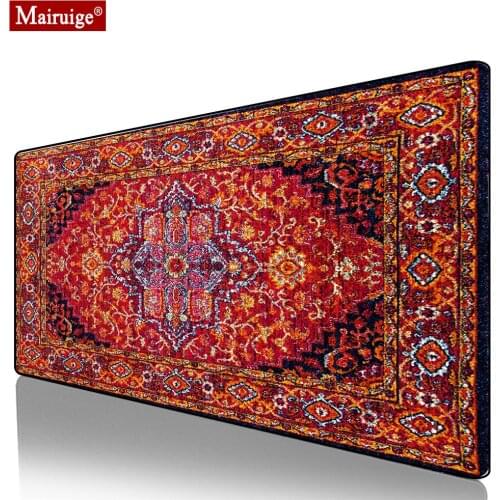 Bohemian Vintage Persian Rug Mouse Pad XXL Gamer Desk Mat Large Keyboard Pad Gaming MousePad 900x400mm for Laptop Table Pads