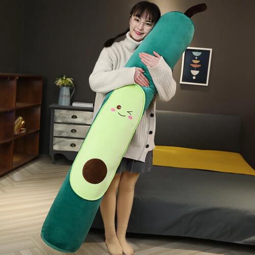 Cartoon Fruit Animal Plush Toy Long Soft Dinosaur Pineapple Strawberry Carrot Pillow Sleeping Companion Bolster Toys 100-160cm