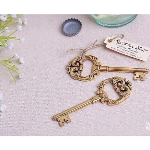 Wedding favor and giveaways for guest--Top Quality party favor gift "Key to My Heart" Antique Bottle Opener souvenir 100pcs/lot