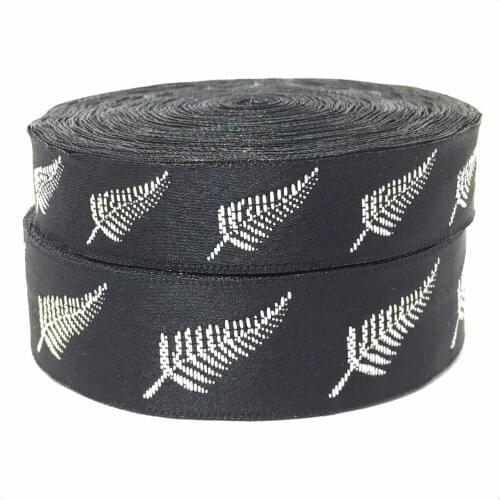 ZERZEEMOOY NEW wholesale 5/8"+7/8" 16mm 22mm 10y/lots Polyester leaves Woven Jacquard Ribbon For Dog Collar