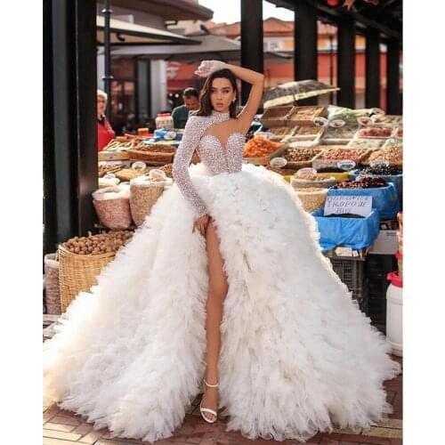 2021 New Sexy One Shoulder Split White Beading Mesh Patchwork Women Long Dress Celebrity Lady Wedding Party Maxi Vestidos LF308