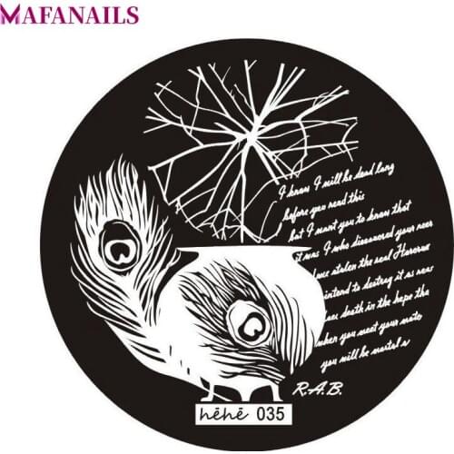 1Pc Feather/ Letter Nail Art Stamp Template Image Plate Steel Nail Stamping Plates Manicure Stencil For Polish Nail Stamping #80