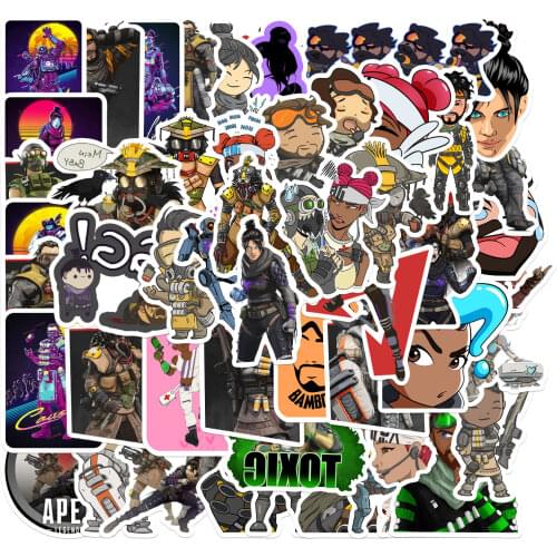 10/50PCS Cartoon Game Apex Legends Stickers Waterproof PVC Guitar Luggage Skateboard Motorcycle Laptop Car Sticker Kids Toys