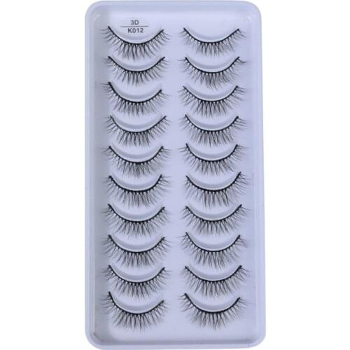 10 Pairs 3D Faux Mink Eyelashes Natural Doll eyelash False Eyelashes Makeup Extension Eyelashes maquiagem