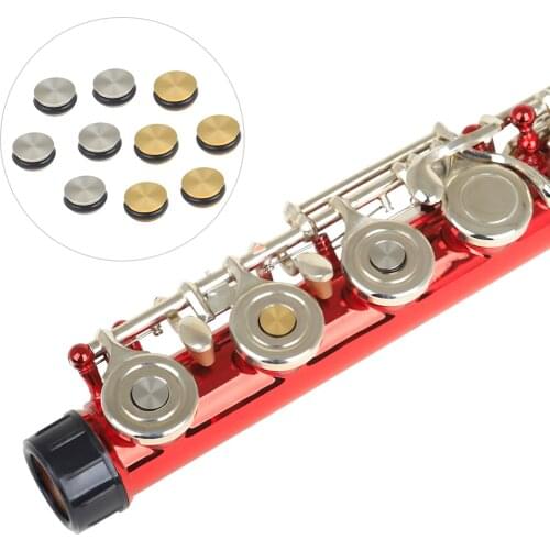 10PCS Universal Flute Plugs Metal Silicone Flute Pads Flute Open Hole Plugs Wind Instrument Replacement Accessory