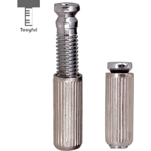 Tooyful 2 Pieces Iron Guitar Tremolo Bridge Studs Anchors Posts for Electric Guitar Bridge Replacement Parts Silver