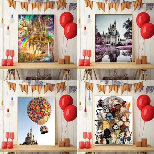 5D DIY Diamond Painting Disney Cartoon Landscape Mosaic Cross Stitch Kit Mosaic Brand Custom Handmade Decorative Painting