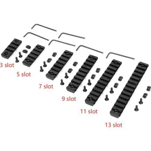 Aluminum AR15 M LOK Picatinny Weaver Rail Compatible Rifle M LOK Handguard Rail Tactical Airsoft Aircraft Grade Base Segment