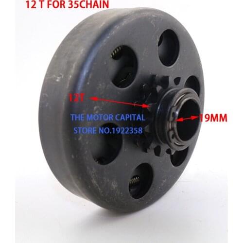 Free shipping 19mm Centrifugal Automatic Clutch 12 Tooth 35 Sprocket Chain For 168 Engine go kart