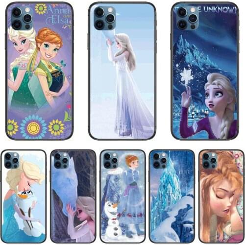 Disney Frozen Princess Elsa Anna Fashion Phone Case cover For OPPO A91 9 83 79 92s 5 F9 A7X Reno2 Realme6pro 5 black tpu cell