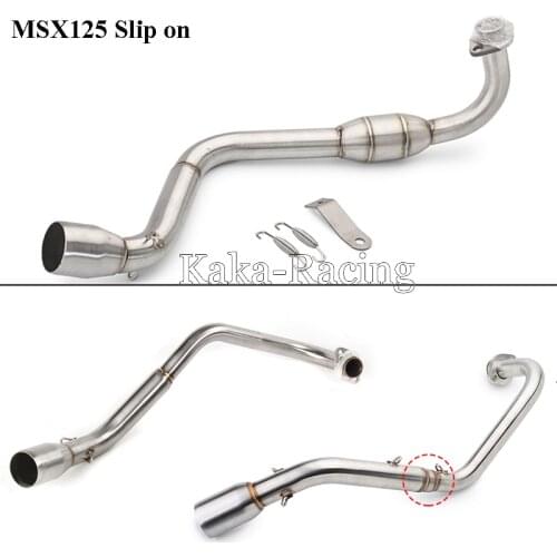 M3 MSX-125 Motorcycle Exhaust Muffler Slip on system Front Link Middle Connect Tube For Honda MSX 125 GROM MSX125 2012-2017 2018
