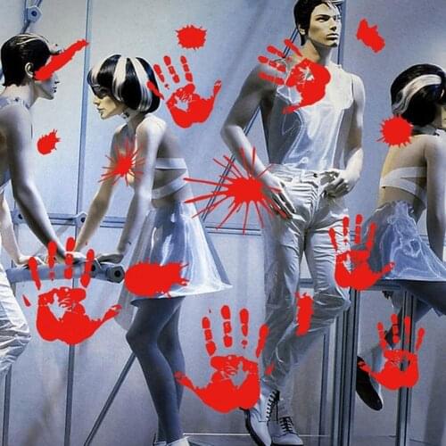 Halloween Wall Stickers Floor Bloody Footprint Handprint Glass Window Sticker DIY Room Decoration Home Decoration for Halloween