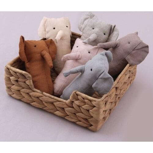 JJRC 6 Colors Baby Soothing Doll with Bell Cute Plush Elephant Hand Puppet Children Infants Rattle Musical Shaking Stuffed Toys