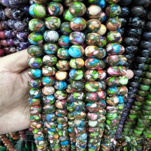 High Quality Round Colorful Sea Sediment Imperial Jaspers Beads Natural Stone Loose Beads 4 6 8 10 12MM For Jewelry Making
