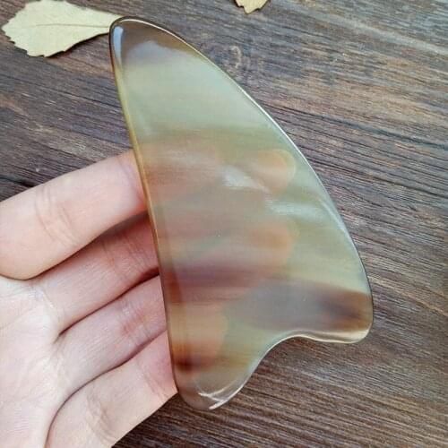 Health Care Face Gua Sha Scrapping Plate Massager Natural Ox Horn Massage Board Back Body Beauty Tool Therapy
