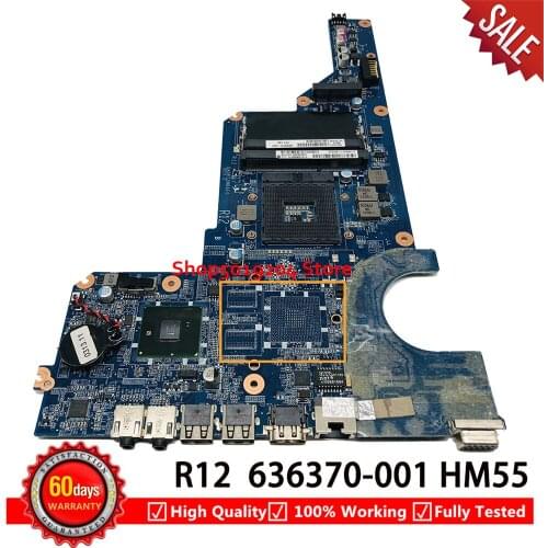 R12 636370-001 Mainboard for HP G4 G6 G7 G4-1000 G6-1000 G7-1000 laptop motherboard HM55 DA0R12MB6E0
