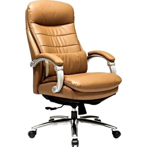 Fashion Minimalist Modern Boss Chair Reclining Executive Computer Chair Office Chair Study Swivel Chair Lift Home Simple Metal