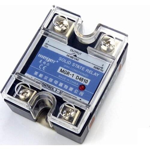 Normally Open Single-Phase Solid State Relay SSR MGR-1 D4810 10A DC-AC