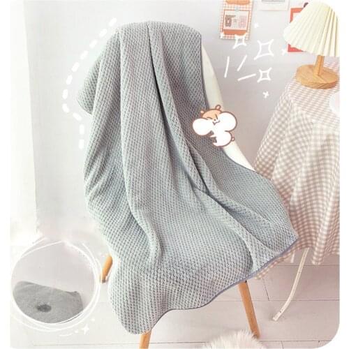 Solid Color Thick Coral Fleece Bath Towel Hair Towels Family Bathroom Hotel Adult Children Toalhas De Banho Serviette De Bain