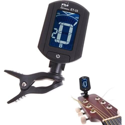Turning 360 degree LCD Digital Tuner for Chromatic Guitar Bass Violin Ukulele Stringed Instruments