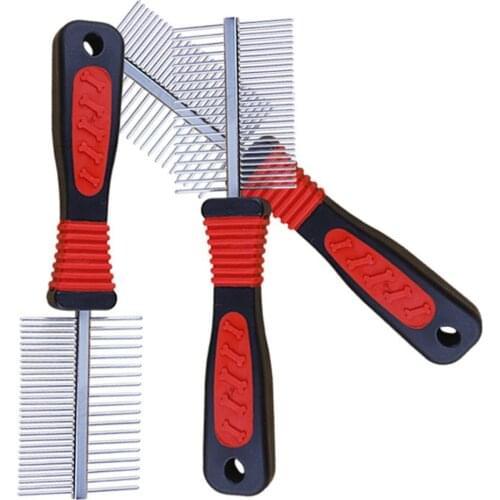 Durable And Practical Pet Grooming Comb for Dogs and Cats Gently Removes Loose Undercoat Mats Tangles and Knots Double-row Comb