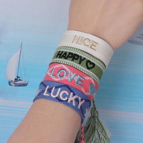 Adjustable Handmade Braided Friendship Wrap Bracelet for Women Friends Love Dream Nice Letters Bracelets Jewelry Meaningful Gift