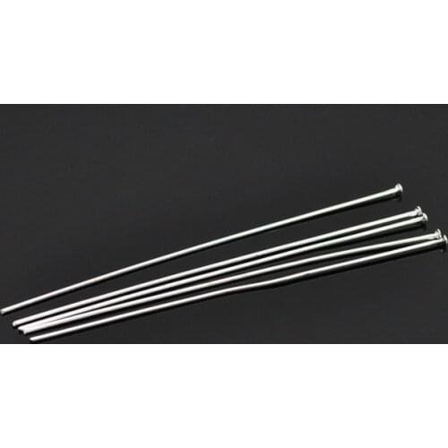 8SEASONS 300PCs silver-color Head Pins 8cm(3-1/8")x0.8mm(20 gauge) (B18778)