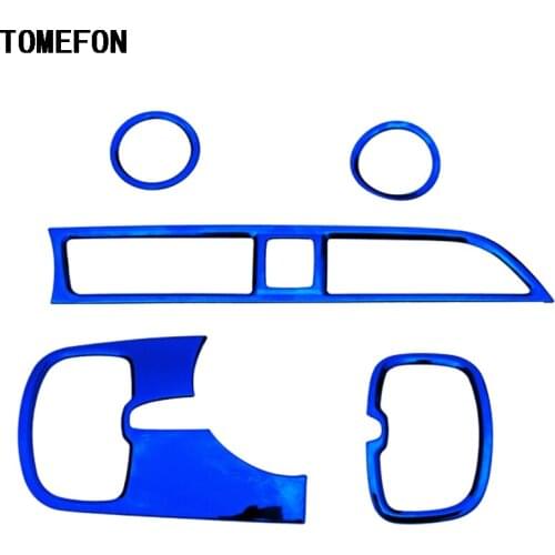 TOMEFON Stainless Steel For Kia Rio 4 2017 Air Outlet Circle Cover Interior Mouldings Auto Accessories Products Part 5Pcs